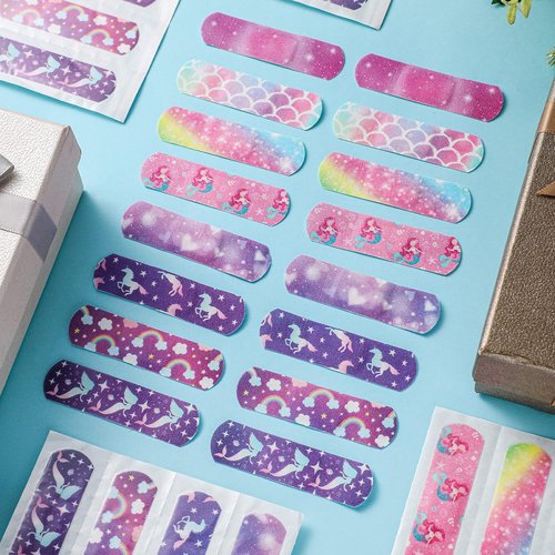 Funtery Kids Fabric Bandages - Flexible Self-Adhesive Wraps for Cuts & Scrapes | Assorted Patterns