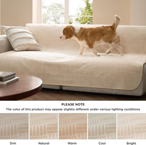 Bedsure Waterproof Dog Bed Cover - Washable Cozy Blanket for King Bed & Sofa, Sandy Tan, Cal King 82x120 IN