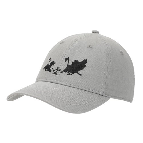Lion King Simba Timon & Pumba Silhouettes Men's Gray Unstructured Baseball Cap