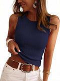 MASCOMODA Women's Tank Tops - Casual Sleeveless Ribbed Knit Tees for Summer Fashion | Fitted Style