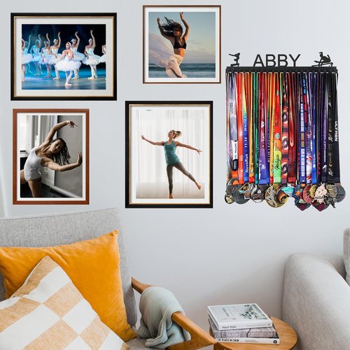 Goutoports Personalized Medal Hanger - Custom Text & Images Display Rack for Athletes | Easy Installation