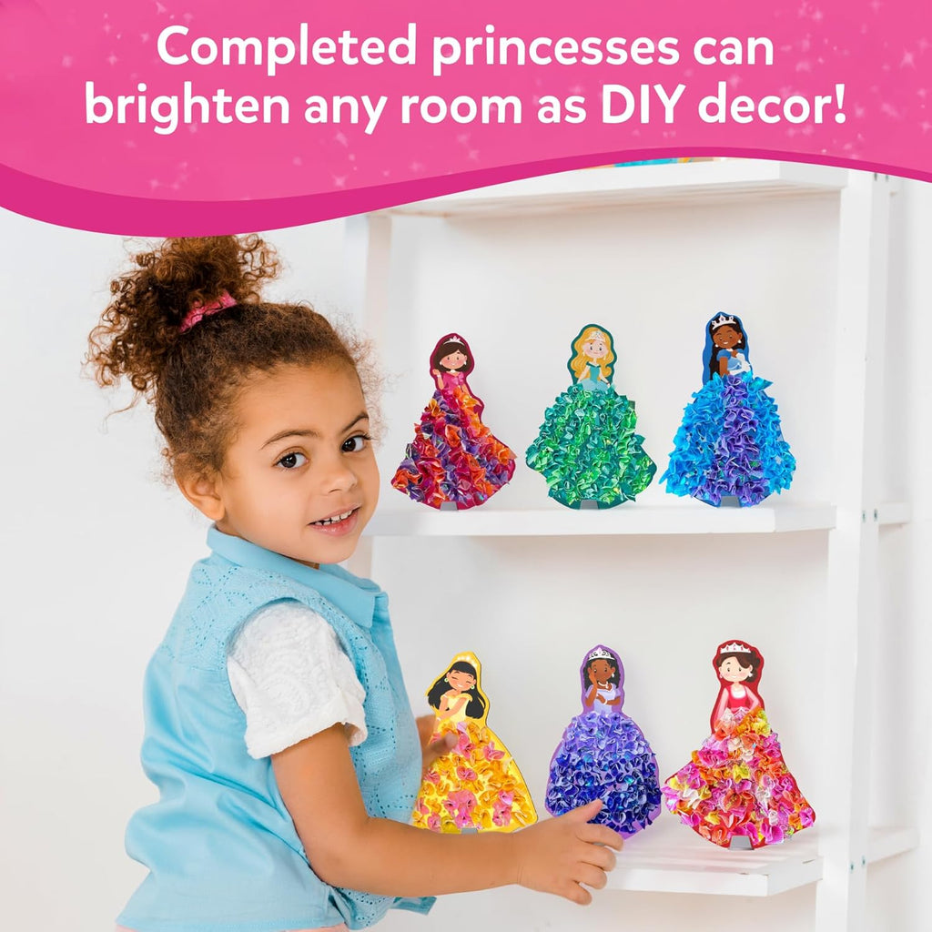 Skillmatics Poke-In Art - Magical Princesses DIY Wood Craft Kit for Kids Ages 4-9 | Mess-Free Creative Fun