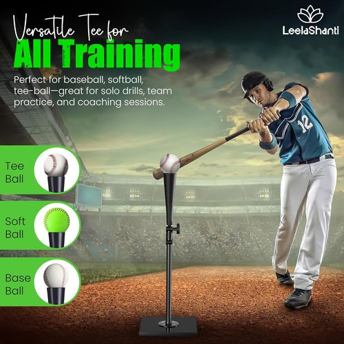 Baseball Batting Tee - Premium Portable Design | Height Adjustable 24" - 37" for All Ages