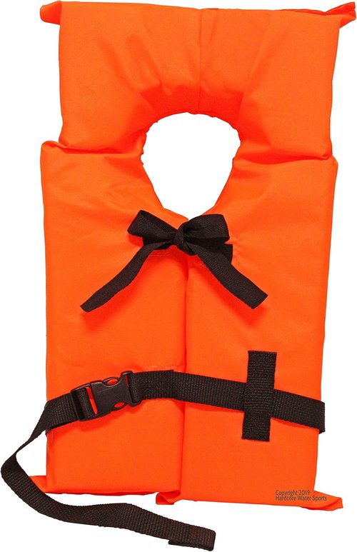 Coast Guard Approved Life Jackets - High Visibility Type II Keyhole Vest | 6 Pack Classic May West Style