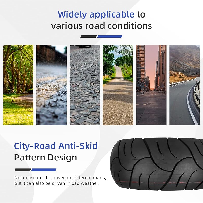 Vacuum Tire 100/55-6.5 for Dualtron Ultra2 THUNDER II E-Scooter – 2 pcs Tubeless Wide, Anti-Slip