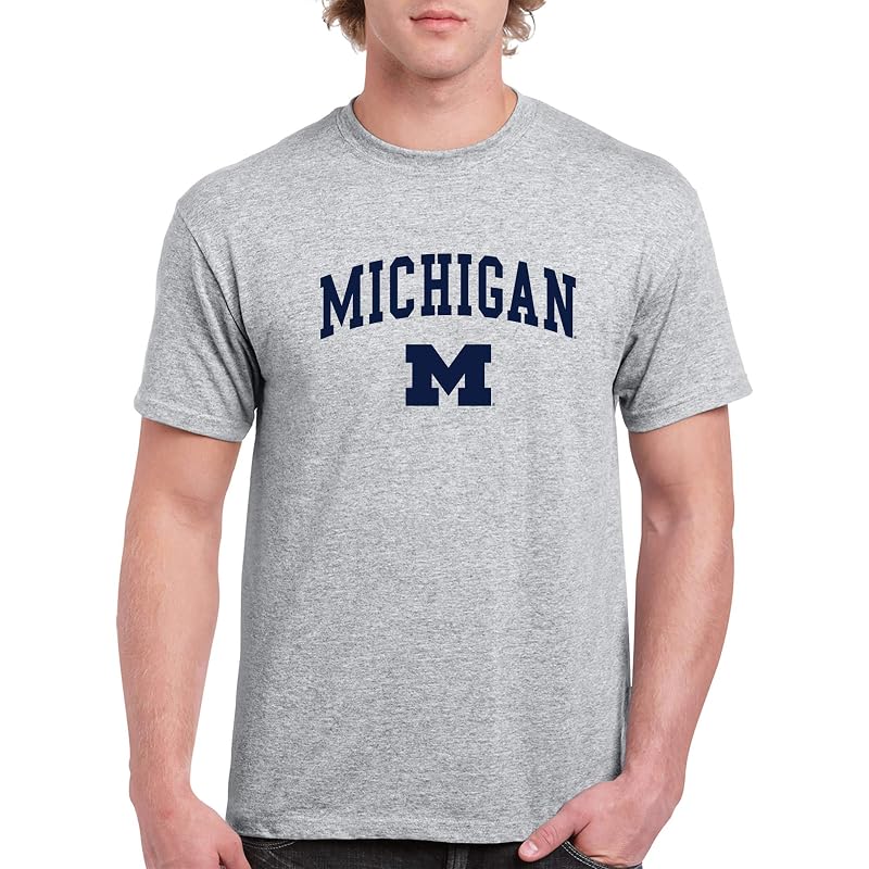 Michigan Wolverines Sport Grey XX-Large Unisex Tee - Collegiate Arch Logo