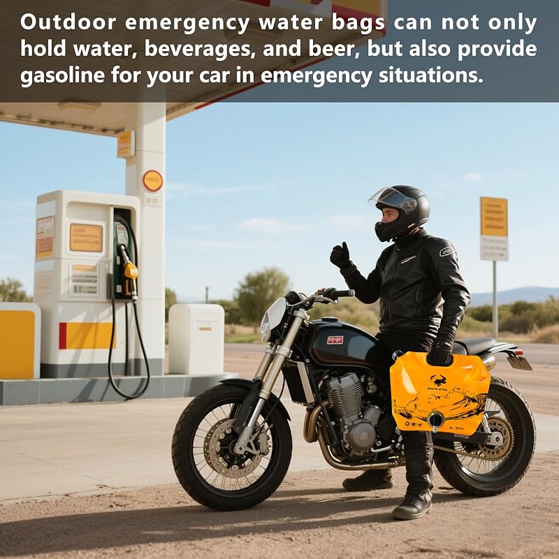 Collapsible 2.1 Gallon Water Jug with Spout - BPA-Free, 8L Camp Water Container (Orange+1)