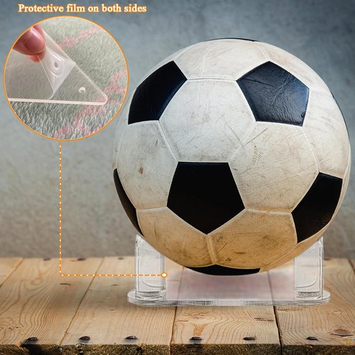 Ball Display Stand Holders, Transparent Triangle Ball Stand Holder, Acrylic Triangle Stand Display Rack, Trilateral Sports Ball Storage Rack, Soccer Holder for Football Volleyball