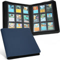 GERMUN Toploader Binder - Holds 324 Toploaders | 9 Pocket Double-Sided Storage for 3 x 4'' Cards - Diamond Blue