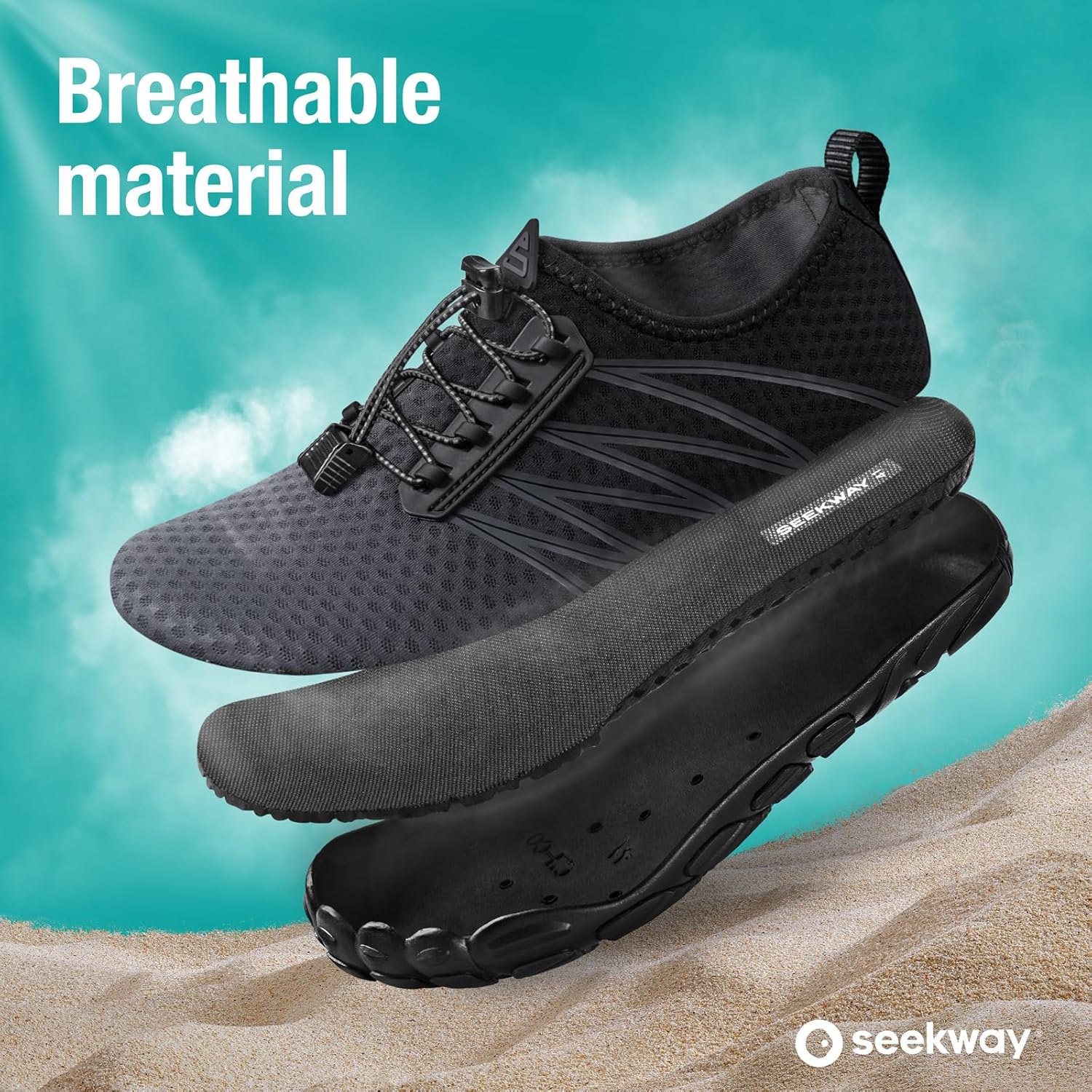 SEEKWAY Water Shoes - Quick-Dry Aqua Socks for Men & Women | Perfect for Beach, Swim, and Hiking