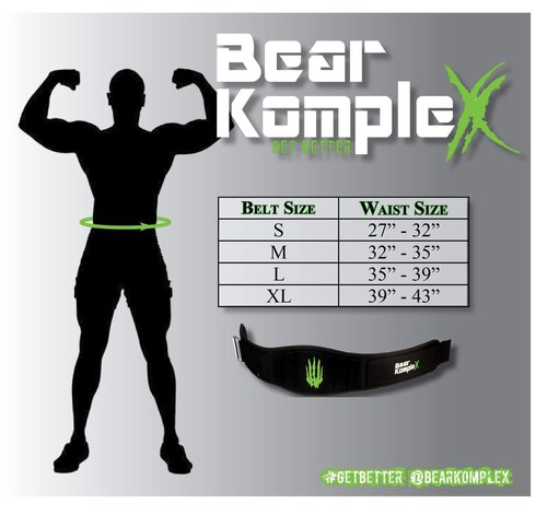 Bear KompleX Weight Lifting Belt for Men & Women - 6" Adjustable, Comfortable & Low Profile Heavy Duty Belt for Powerlifting, Cross Training, Squats & Deadlifts