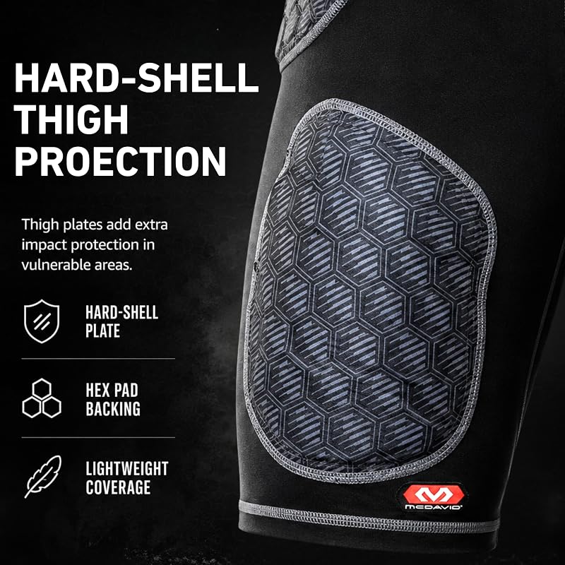 McDavid MD21800 Football Girdle with 5-Pad Protection, Black XX-Large