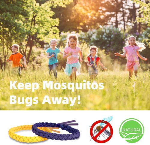 DEET-Free Mosquito Repellent Bracelets by [Brand Name] - Individually Wrapped PU Leather Wrist Bands (Pack of 24)