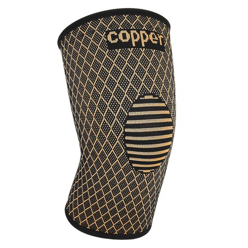 **Skiennix Copper Knee Brace - Compression Sleeve for Pain Relief | Yellow, Large Size for Sports**