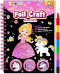 FunnyB&G Foil Art Crafts for Kids | Creative Birthday Gift for Girls Ages 4-8 - Perfect for Mother's Day