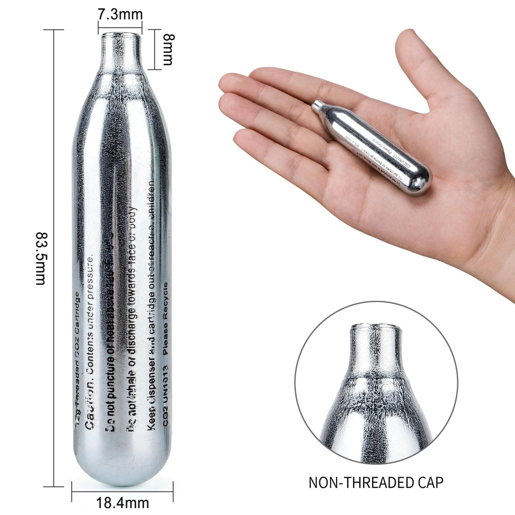 8 Gram/ 12 Gram CO2 Cartridges for Paintball - CO2 Cylinder CO2 Cartridges for Airsoft, Air Gun, Pepper Gun P2P HDP 50 Compact(12G-6PC)