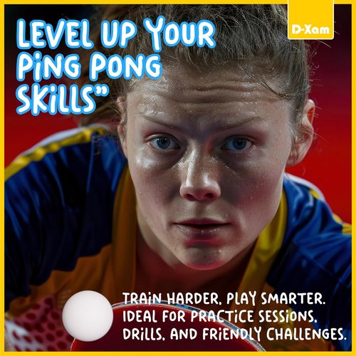 D-Xam Ping Pong Balls - 15 Pack Official 40mm High Bounce Table Tennis Balls | Orange & White
