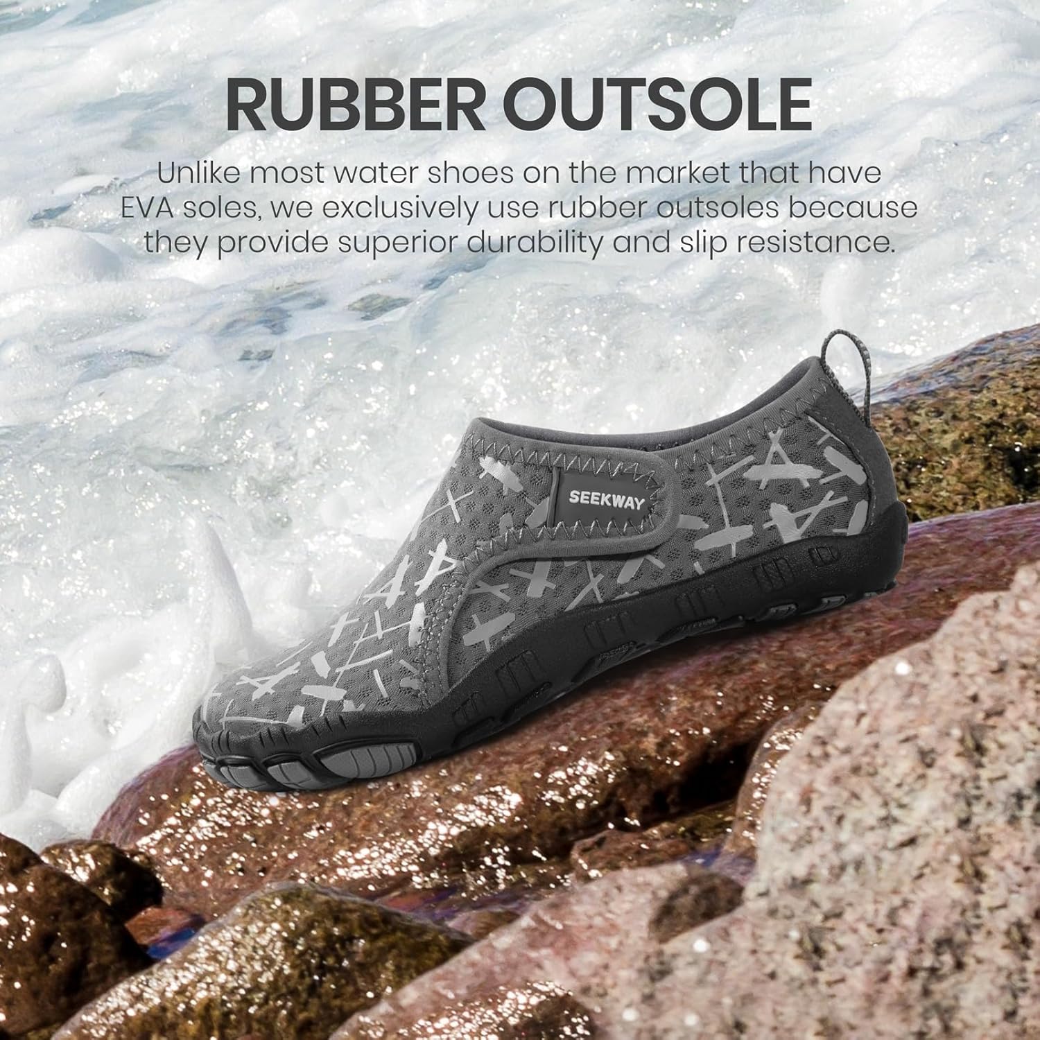 SEEKWAY Barefoot Water Shoes for Kids - Quick-Dry Non-Slip Sand Shoes for Hiking & Swimming | Toddler Sizes