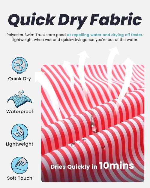 Maamgic Men's Swim Trunks - Quick Dry Swim Shorts with Mesh Lining | Fun Bathing Suits, 7-Inch Length