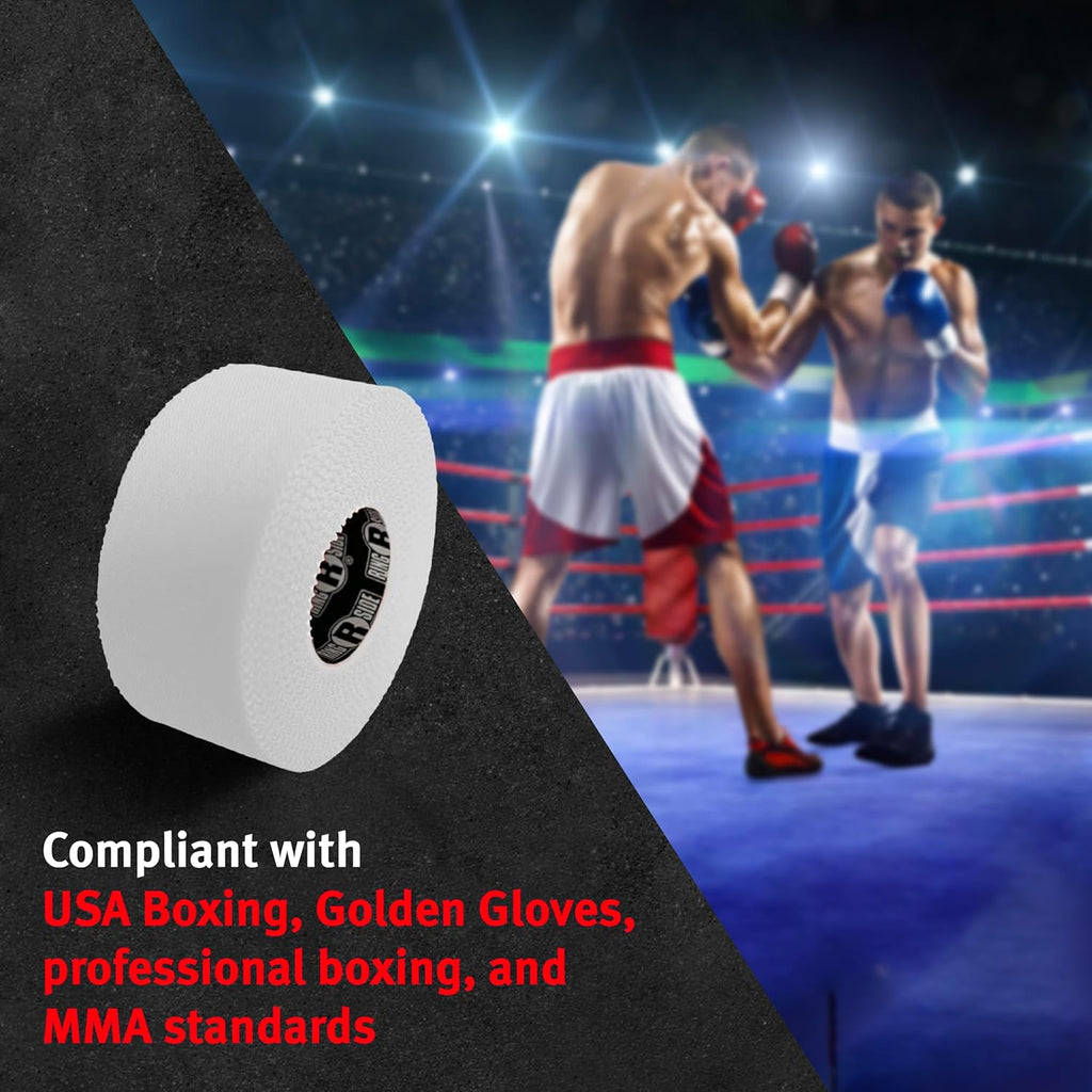 Ringside 1" Athletic Trainers Tape - Cotton Kinesiology Tape for Combat Sports | Adhesive, 1" x 30', White, 3 Pack