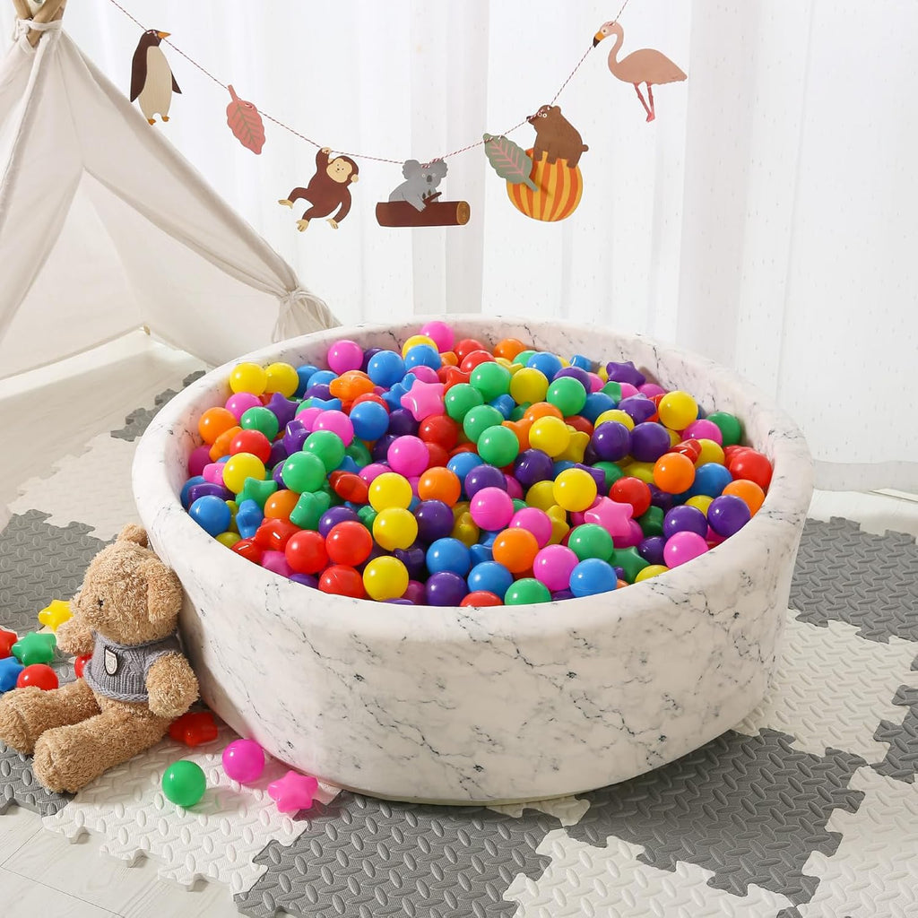 STARBOLO Star Ball Pit Balls for Kids - 50 100 200 500 Crush Proof Play Plastic Balls for Ball Pit Phthalate Free BPA Free Non-Toxic Indoor Outdoor,Soft Plastic Pool Balls for Kids Birthday Party.