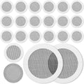 Tent Repair Patches, 3 Inches Tape Tent Mesh Patches Kit Outdoor Patch Portable Screen Tape Mesh Repair Black Kit Round Screen for Camping Hiking Supplies(20 Pcs)