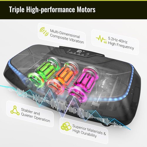 FLYBIRD Vibration Plate - Adjustable Speed Exercise Machine for Muscle Toning & Weight Loss | Full Body Workout