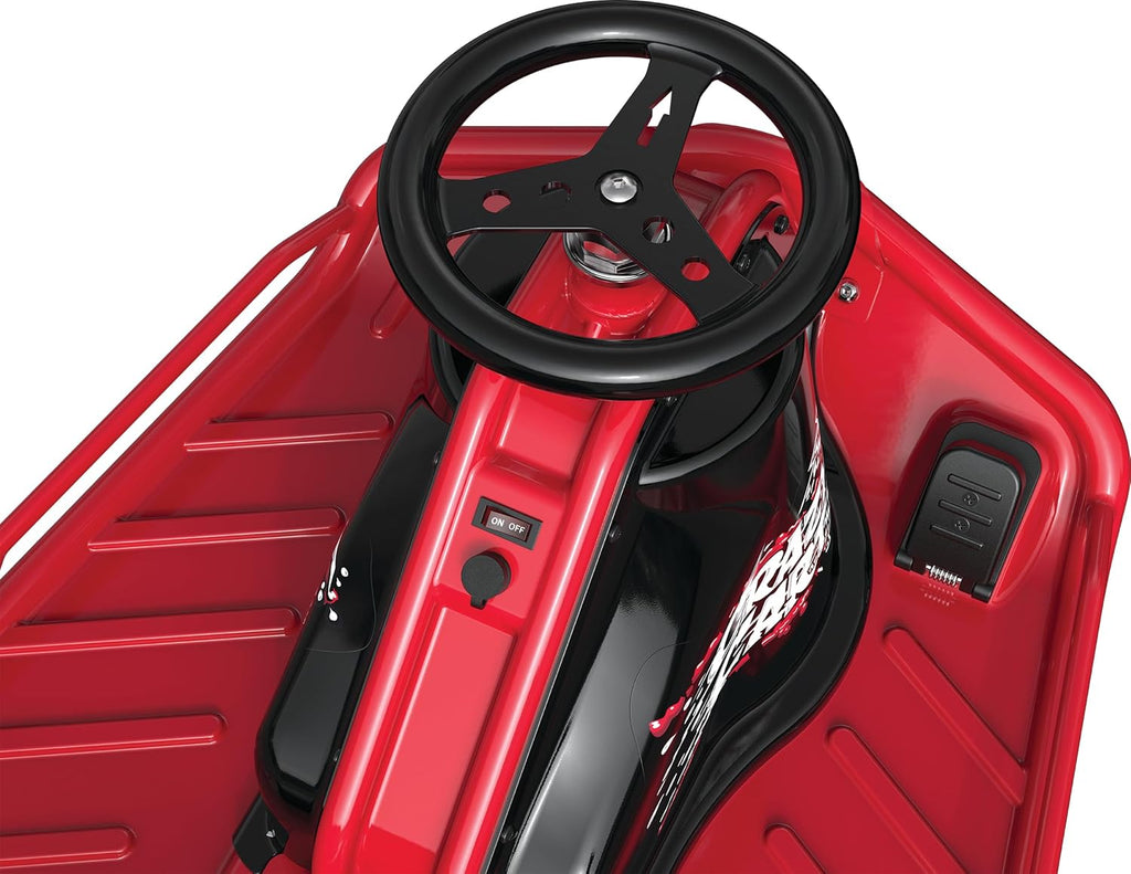 Razor Crazy Cart - 24V Electric Drifting Go Kart - Variable Speed Up to 12 MPH, Black/Red