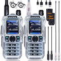 Baofeng UV-21R 999 Channels Two-Way Radio Handheld – Long Range 3-5 Mile, VOX, NOAA Weather, 771 Antenna (2 Pack) Variation: Clear