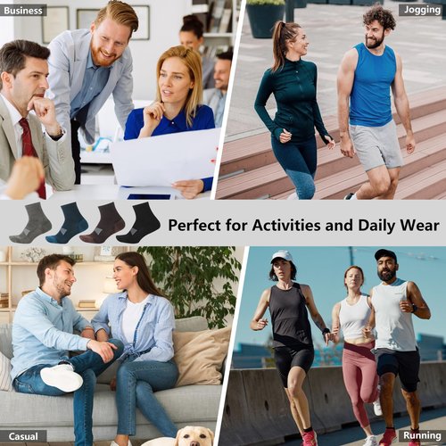 RTZAT 3 Pairs Merino Wool Socks for Men Business Casual Wool Ankle Thin Hiking Running Athletic Compression Thermal Support Warm Breathable Cushioned No-Show Low Cut Sock - black Large