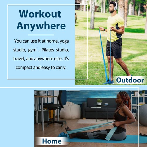 Resistance Bands Bulk Rolls for Working Out Women and Men, 8 Yard Physical Therapy Bands, Elastic and Exercise Bands for Rehab, Yoga, Pilates, Gym, Home Exercise