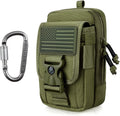 WYNEX Tactical Compass Phone Pouch - Large Molle Smartphone Holster with Double Capacity & Carabiner