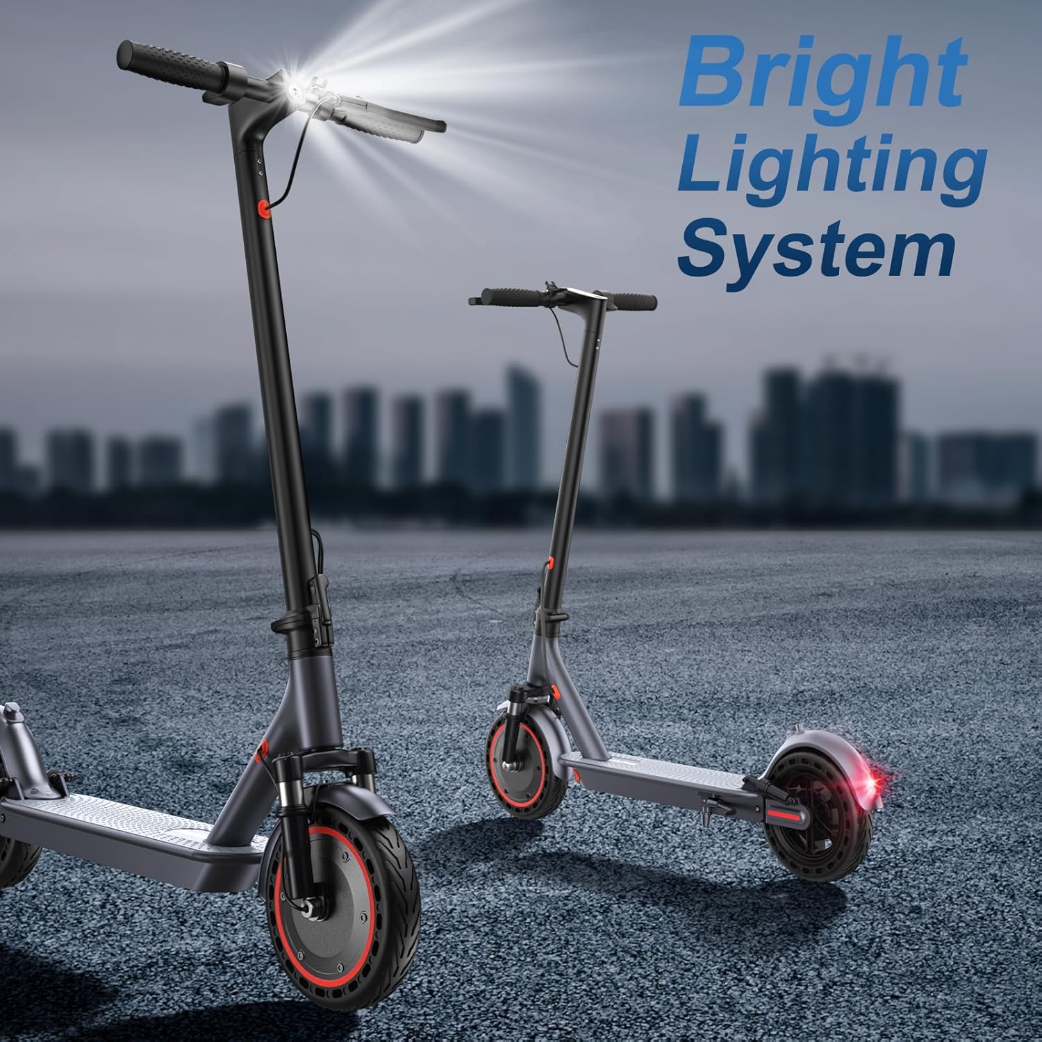 VOLPAM Electric Scooter - Dual Suspension, 500W/800W Motor, 19/22 MPH, Long Range 60/40/31/23 Miles, Max Load 264 lbs