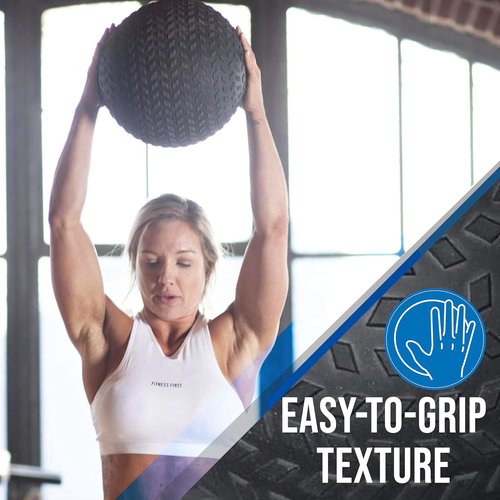 Fitness First Slam Ball - Easy-to-Grip Sand-Filled Medicine Ball for Weight Training | Various Weights Available