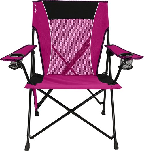 Kijaro Dual Lock Portable Camping Chair - Versatile Folding Design for Sports & Lawn - Hanami Pink