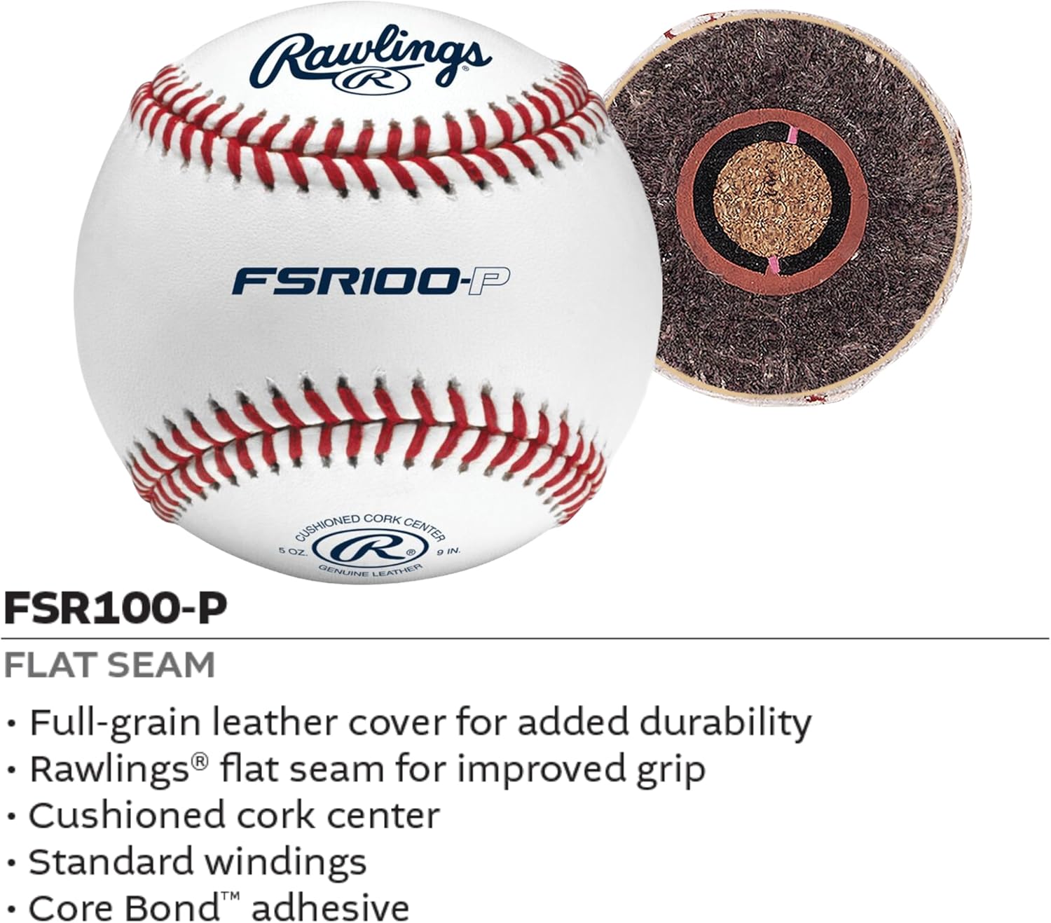 Rawlings Practice Baseballs - R100-P & FSR100-P | Ideal for Collegiate, High School & Youth Play