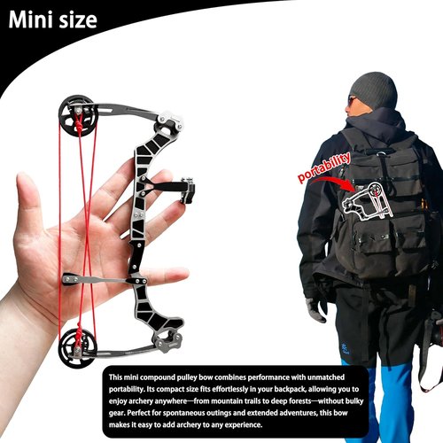 Archery Bow Set Left and Right Hand Compound Bow Hunting Bow Metal Material Catapult RH/LH for Practice Archery