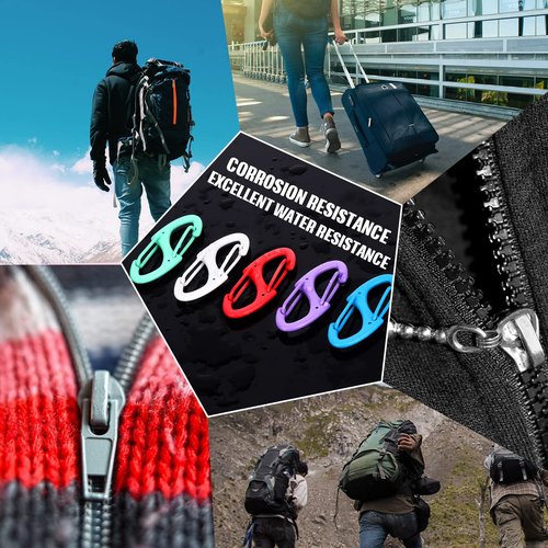 Moxweyeni 20 Pcs Zipper Clip S Carabiner Clips Small Alloy Snap Hook Anti Theft 1. 6 Inch Mini Dual Wire Gate Interlocking Keychain Clip Attachment for Women Men Camping Hiking(Bright Colors)