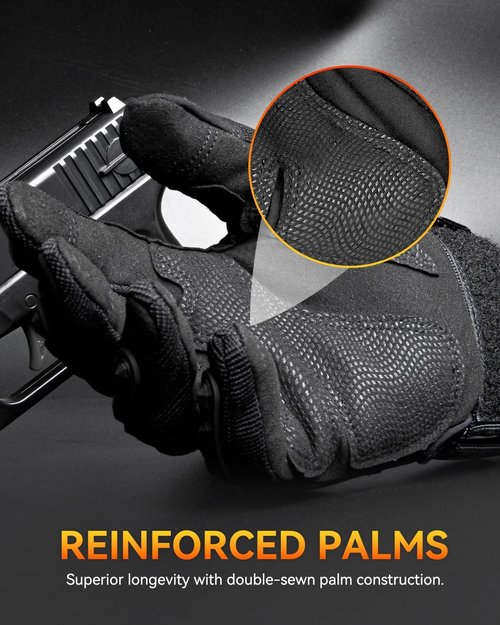 KUMGIM Tactical Motorcycle Gloves - Touchscreen Black Hard Shell for Men & Women | Outdoor Sports & Work
