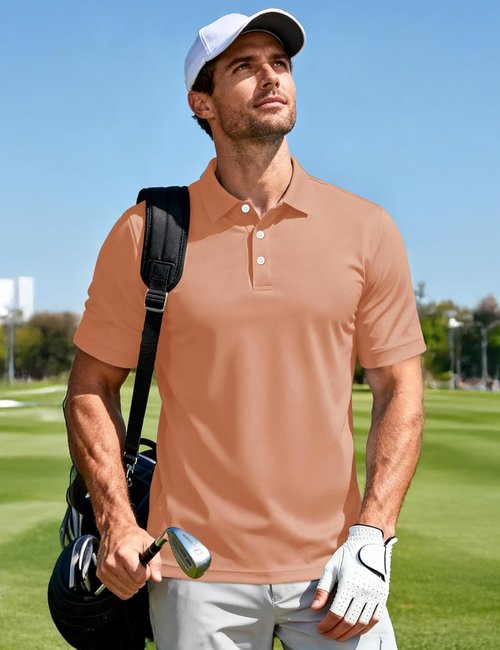 MAGCOMSEN Men's Polo Shirt - Quick Dry Short Sleeve Golf Tee for Casual Outdoor Performance