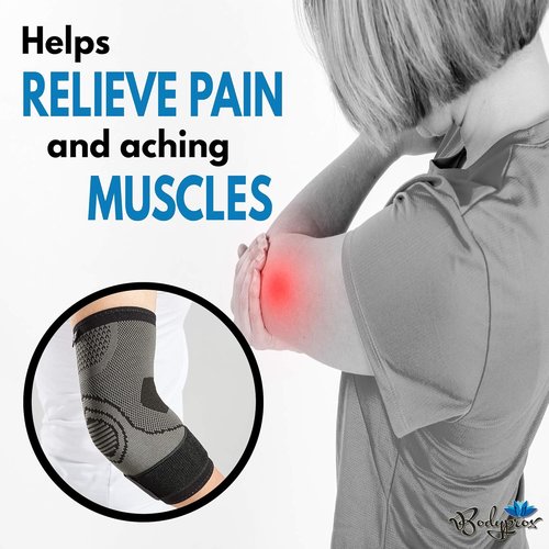 Bodyprox Elbow Brace - Compression Sleeves for Tendonitis | 2-Pack Tennis & Golf Elbow Support