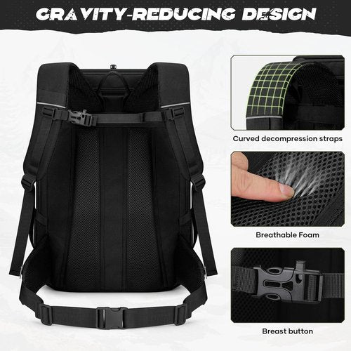 Maelstrom Tactical Backpack - Water Resistant 40L Military Backpack for Hiking & Camping | Black