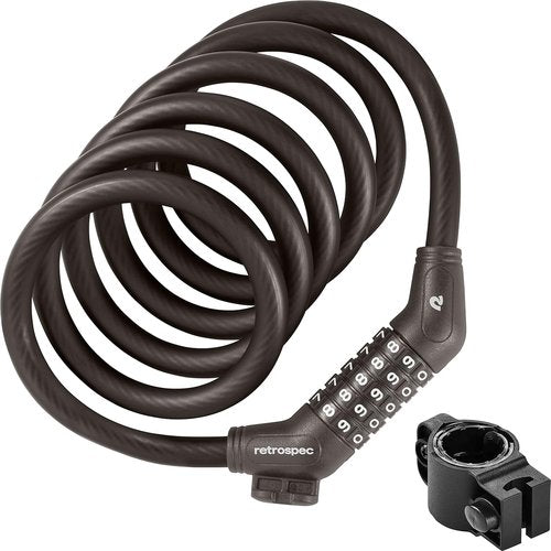 Grizzly Plus Integrated Combo Cable Bike Lock - 12mm Security for Your Bicycle