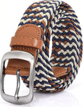 XZQTIVE Braided Stretch Belt - Multicolored Woven Golf Belt for Men & Women | Elastic Jean Belt