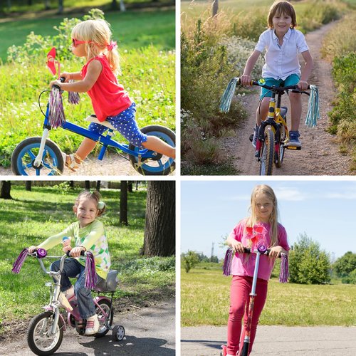 Kids Bike Bell with 2 Pcs Bike Streamers for Girls, Cute Children's Bicycle Accessories（Unicorn Bell+Tassels）