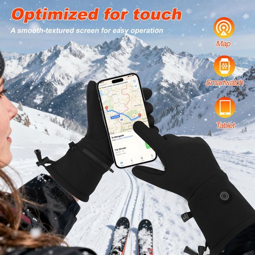 Heated Gloves for Men Women Rechargeable Liner Gloves Thin Heated Running Hiking Gloves Women