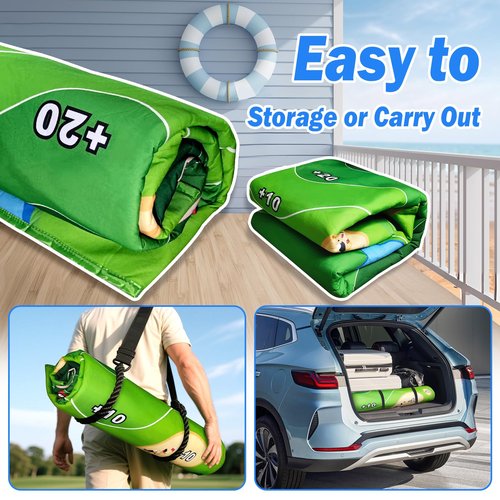 LINKET Golf Mat, 70"x70" Double-Sided 2in1 Golf Hitting Mat, Portable Golf Game for Chipping Practice for Dads & Junior Golfers - Golf Mats with 20 Sticky Balls & Golf Turf Mat for Indoor and Outdoor