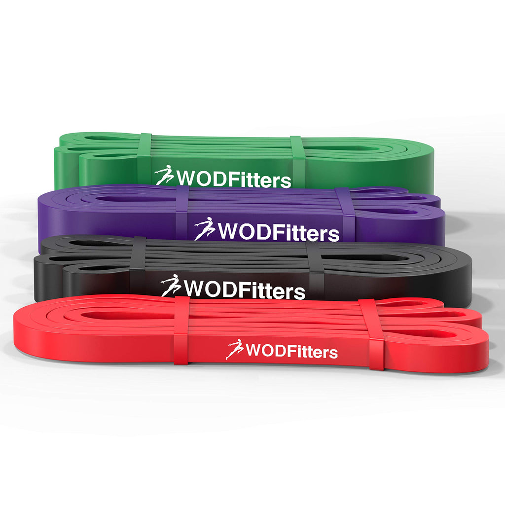 WODFitters Pull-Up Assistance Bands – Premium Resistance Loop Bands for Assisted Pull Ups, Muscle Ups, Strength Training & Mobility – Durable 4 Band Set for Functional Fitness