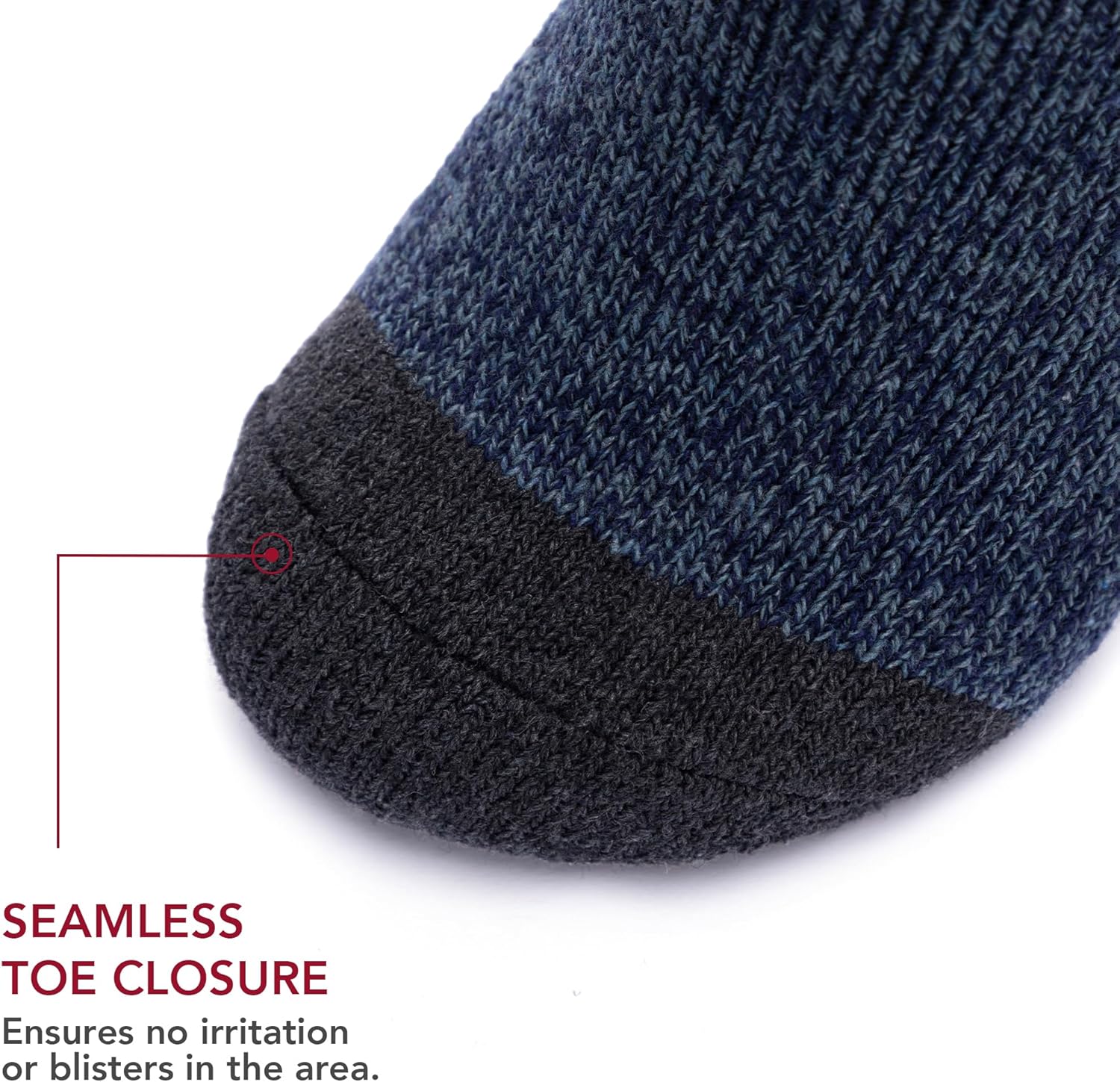 RockDove Men's Crew Socks - Thick Knit Wool Blend for Ultimate Comfort and Warmth