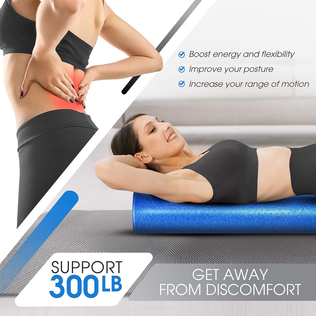 Yes4All High-Density EPP Foam Roller - Versatile Exercise Tool for Yoga, Pilates & Stretching | 12-36 Inch Sizes